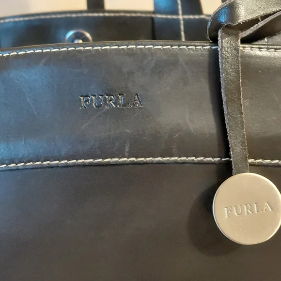 Furla Black Leather Tote - Picture 2 of 14